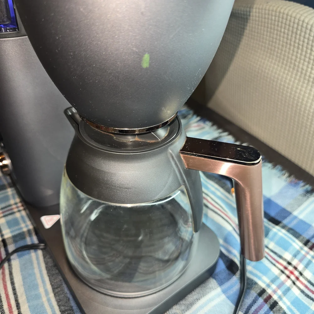 Williams Sonoma Matte Black Drip Coffee Brewer with Glass Carafe